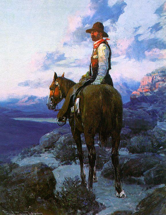Johnson, Frank Tenney The Rustler china oil painting image